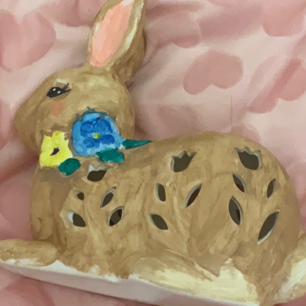 Hand painted bunny light